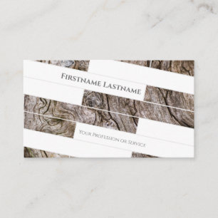 Elegant minimalistic white wooden parquet flooring business card