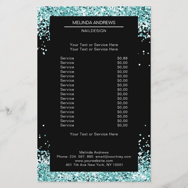 Elegant Mint both sides Flyer (Back)