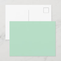 Elegant Mint Green Announcement Postcard