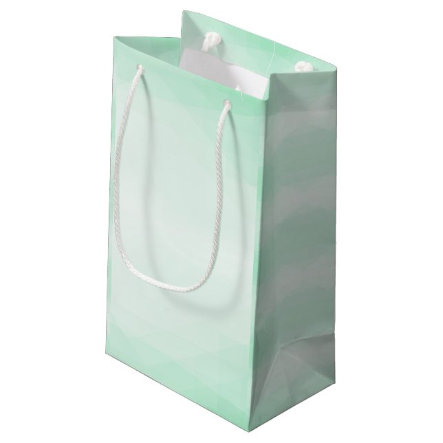 Elegant Mint Green Colour Creative Modern Template Small Gift Bag (Back Angled)