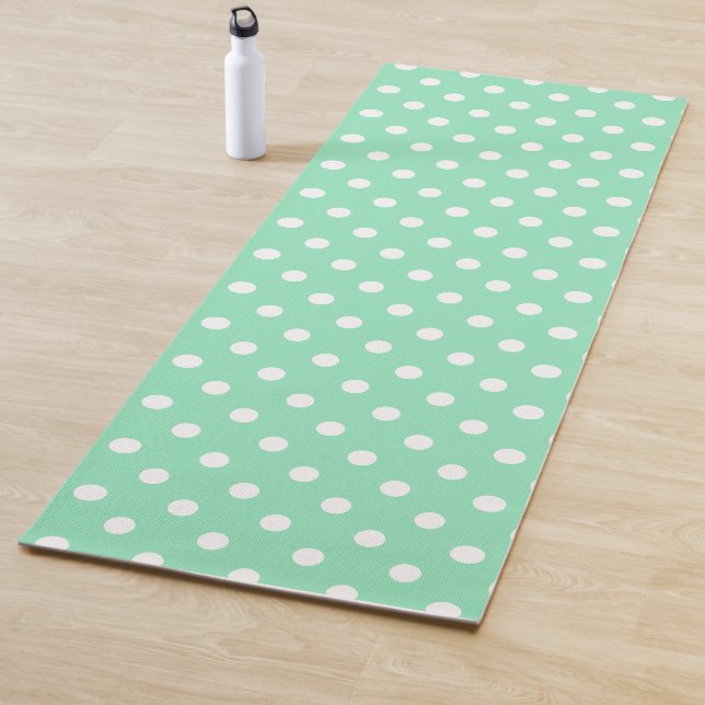 Elegant Mint Green Fitness Modern Template Yoga Mat (In Situ)