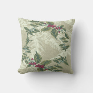 Elegant Mint Green Floral Greenery Cushion