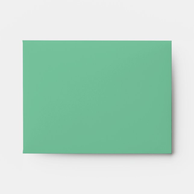 Elegant Mint Green Linen RSVP Envelopes (Front)