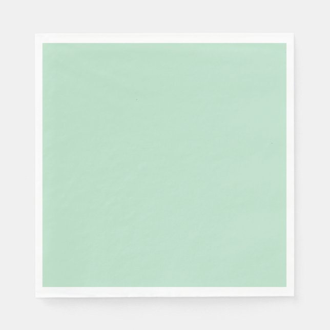 Elegant Mint Green Paper Napkins – 3-Ply (Front)