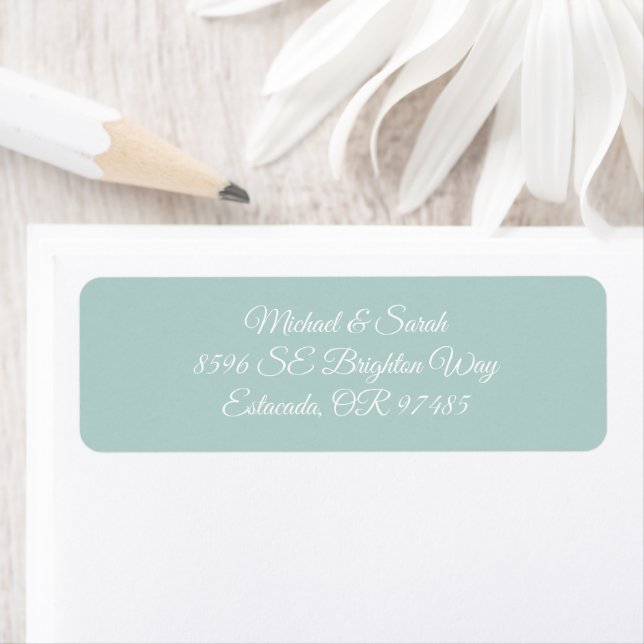 Elegant Mint Green Return Address (Insitu)