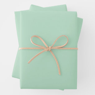 Elegant Mint Green Wrapping Paper Set