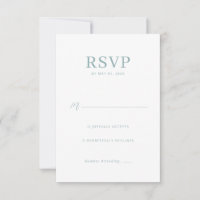 Elegant Mint RSVP Card