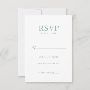 Elegant Mint RSVP Card