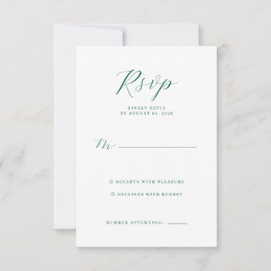 Elegant Mint RSVP Card