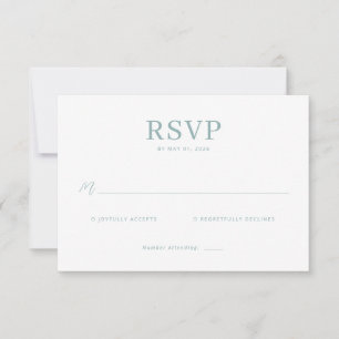Elegant Mint RSVP Card
