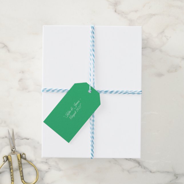 Elegant Mint Wedding Favour Gift Tags (With Twine)