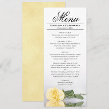 Elegant Mirrored Butter Yellow Rose Wedding