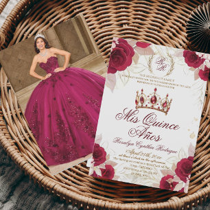 Elegant Mis Quince Anos 15th Birthday Invitation