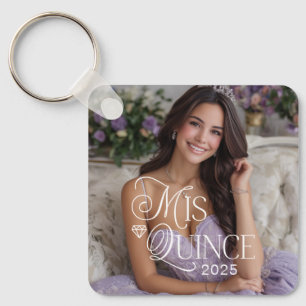 Elegant Mis Quince Quinceañera Photo  Key Ring