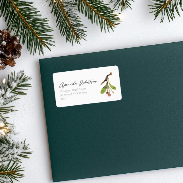 Elegant Mistletoe Christmas Label (Creator Uploaded)