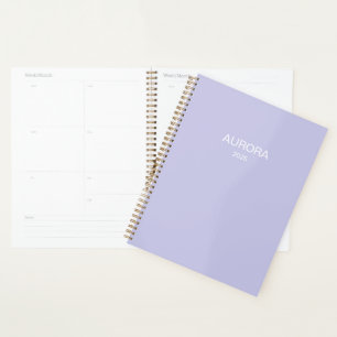 Elegant Misty Lilac Personalized Name - Planner