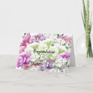 Elegant Mixed Bouquet Floral Congratulation Card