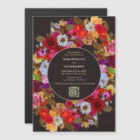 Elegant Mixed Flower Arrangement - QR Code Wedding