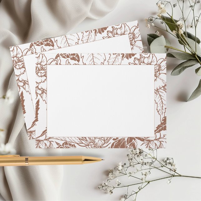 Elegant Mocha Brown Floral Wedding Envelope (Creator Uploaded)