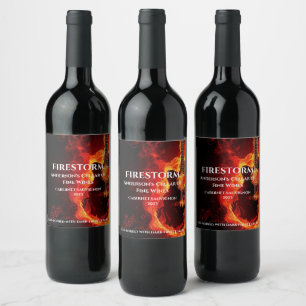 Elegant Mockup Guitar on Fire Custom Wine Labels