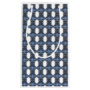 Elegant Mod Blue Abstract Scarab Pattern Small Gift Bag