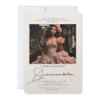 Elegant Modern 2 Photo Quinceanera Invitation 