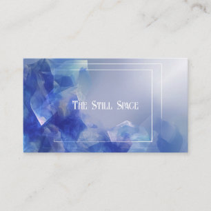 Elegant Modern Abstract Blue Crystalline Geometric Business Card