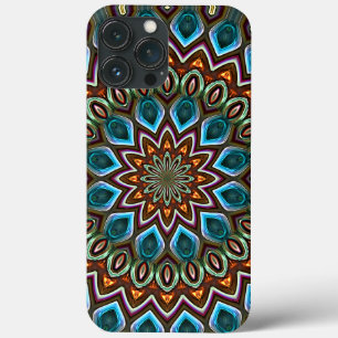 Elegant Modern Abstract Bohemian Mandala Art iPhone 13 Pro Max Case