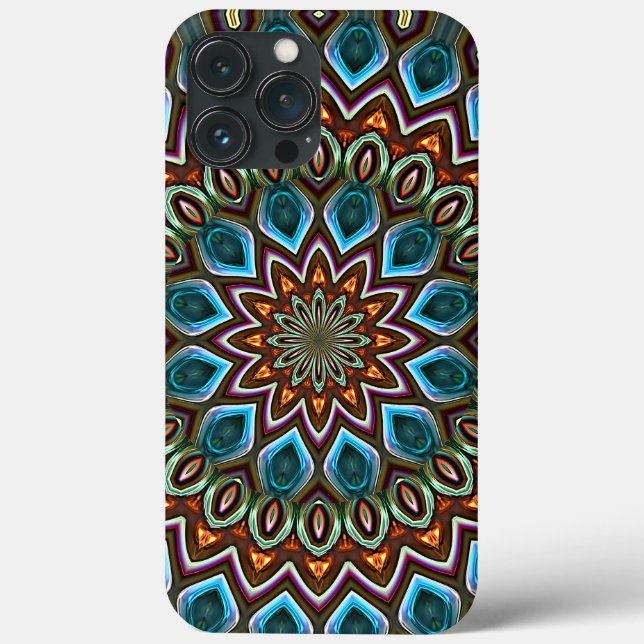 Elegant Modern Abstract Bohemian Mandala Art Case-Mate iPhone Case (Back)