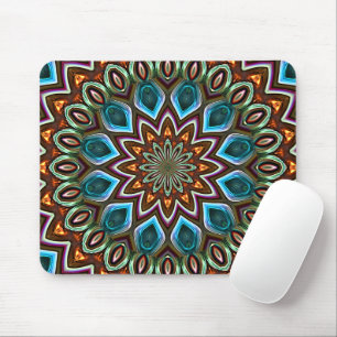 Elegant Modern Abstract Bohemian Mandala Art Mouse Mat