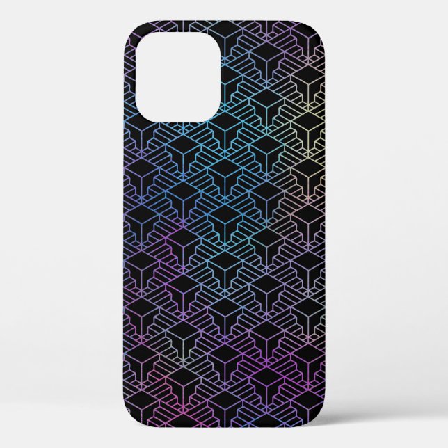 Elegant Modern Abstract Colourful Art Deco Pattern Case-Mate iPhone Case (Back)