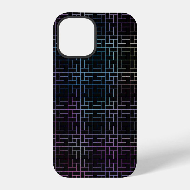 Elegant Modern Abstract Colourful Basket Pattern | iPhone Case (Back)