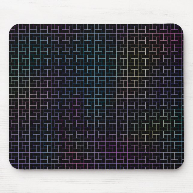 Elegant Modern Abstract Colourful Basket Pattern | Mouse Mat (Front)