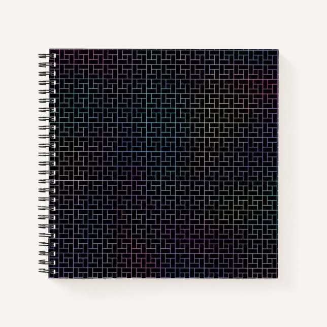 Elegant Modern Abstract Colourful Basket Pattern | Notebook (Front)
