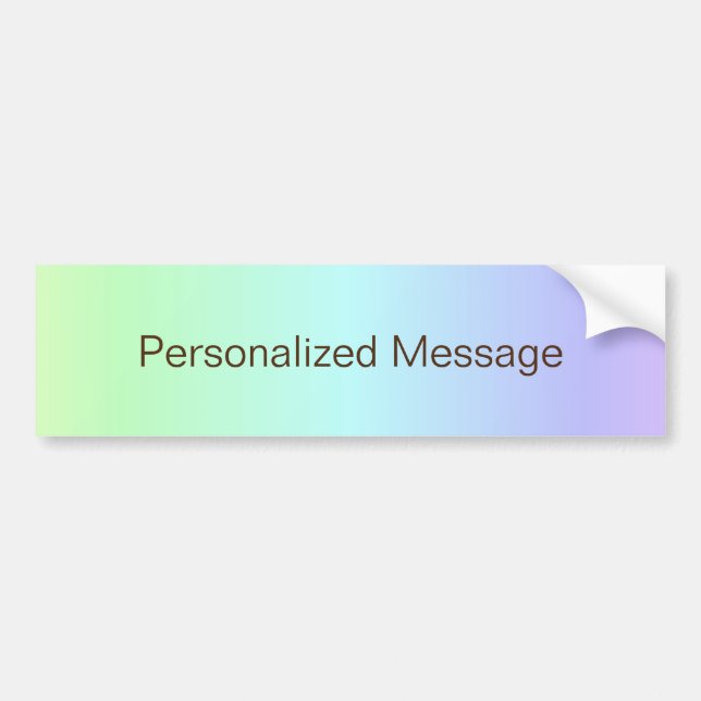 Elegant Modern Abstract Colourful Rainbow Brown Bumper Sticker (Front)