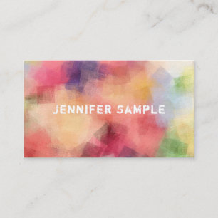 Elegant Modern Abstract Distressed Text Template Business Card