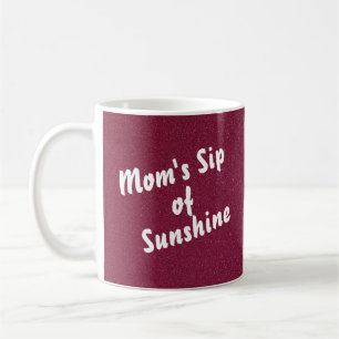 elegant modern abstract glitter hot pink monogram coffee mug
