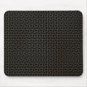 Elegant Modern Abstract Gold Basket Weave Pattern Mouse Mat