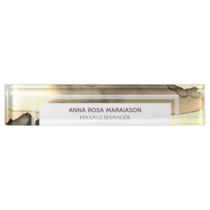 *~*  Elegant Modern Abstract Gold Business Office Nameplate