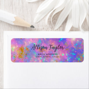 Elegant Modern Abstract Gold Fire Opal Gemstone