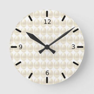 Elegant modern abstract golden eggs Wall Clock