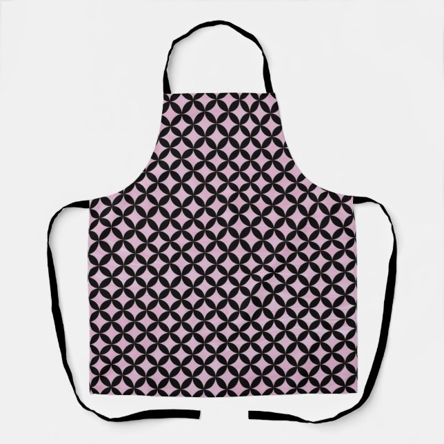 Elegant Modern Abstract Pink Diamonds Pattern | Apron (Front)