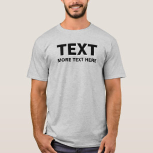 Elegant Modern Add Your Text Mens Large Big Font T-Shirt