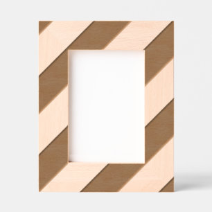 Elegant Modern Angled Stripes Etched Frames