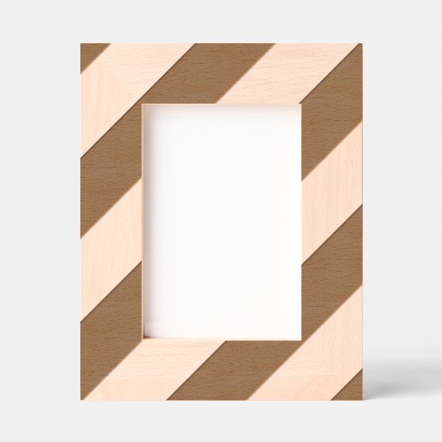 Elegant Modern Angled Stripes Etched Frames (Front)