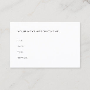 Elegant Modern Appointment Reminder Template Card