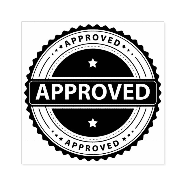 Elegant Modern Approved  Rubber Stamp (Imprint)