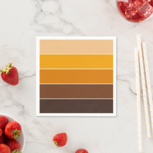 Elegant Modern Autumn Colours Striped Napkin