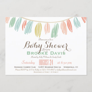 Elegant, Modern Baby Shower Invitation