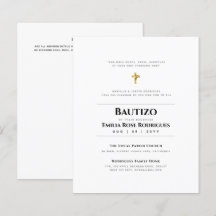 Elegant Modern BAUTIZO Bautismo Baptism -ADD VERSE